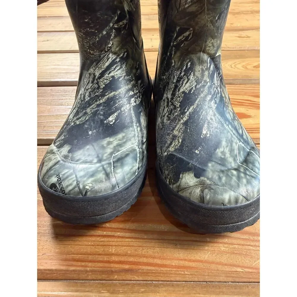Bogs Boys Insulated Camo Rain Boots Size 1 Waterproof Winter Hunting Boots